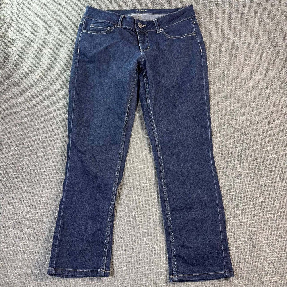Riders by Lee Straight Leg Jeans Womens 32x27 Dark Wash Blue Stretch Denim